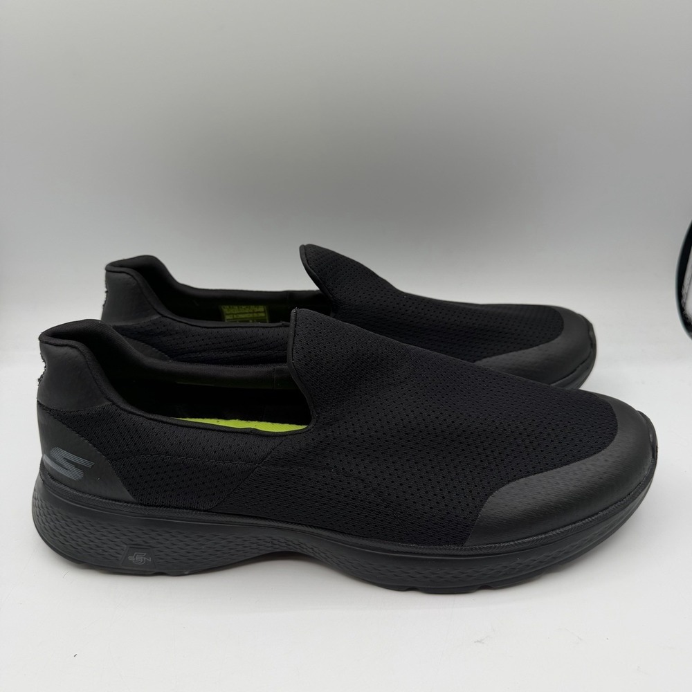 Skechers Go Walk 4 Shoes Mens 13 Black Slip On Sneakers Comfort‎ Goga Max 54152